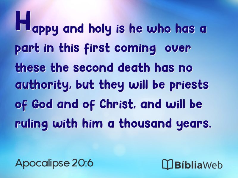 Apocalipse 20:6 em imagem para compartilhar