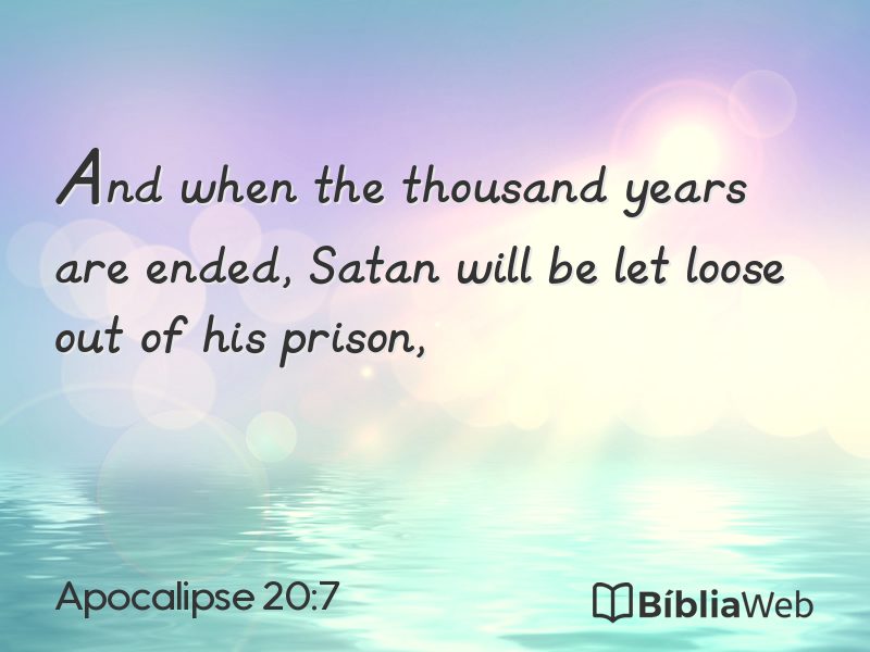 Apocalipse 20:7 em imagem para compartilhar