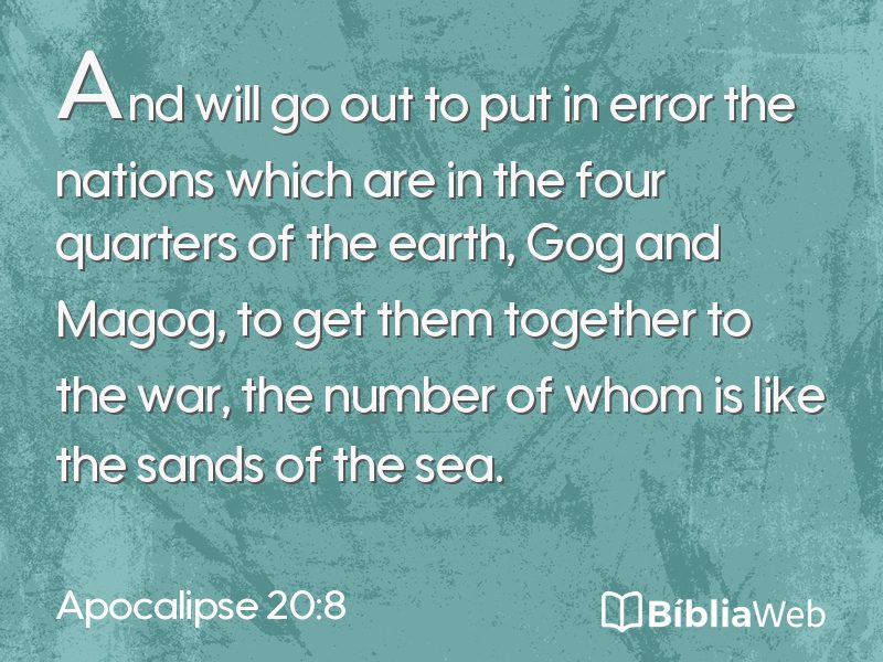 Apocalipse 20:8 em imagem para compartilhar