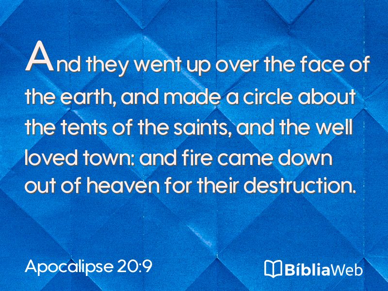 Apocalipse 20:9 em imagem para compartilhar