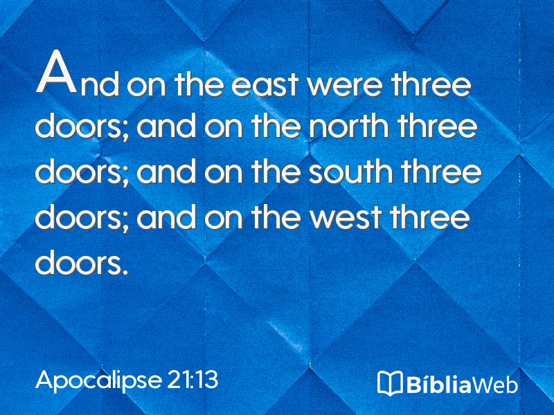 Apocalipse 21:13 em imagem para compartilhar