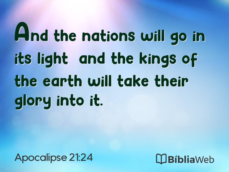 Apocalipse 21:24 em imagem para compartilhar
