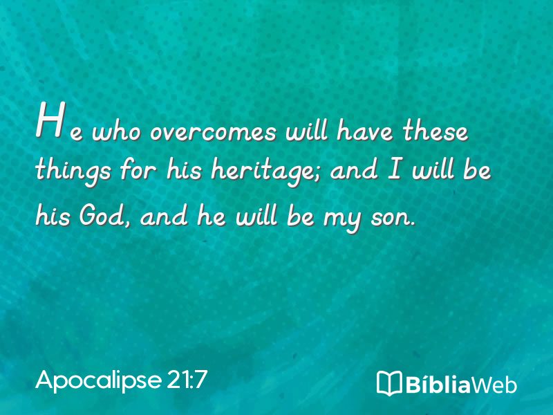 Apocalipse 21:7 em imagem para compartilhar