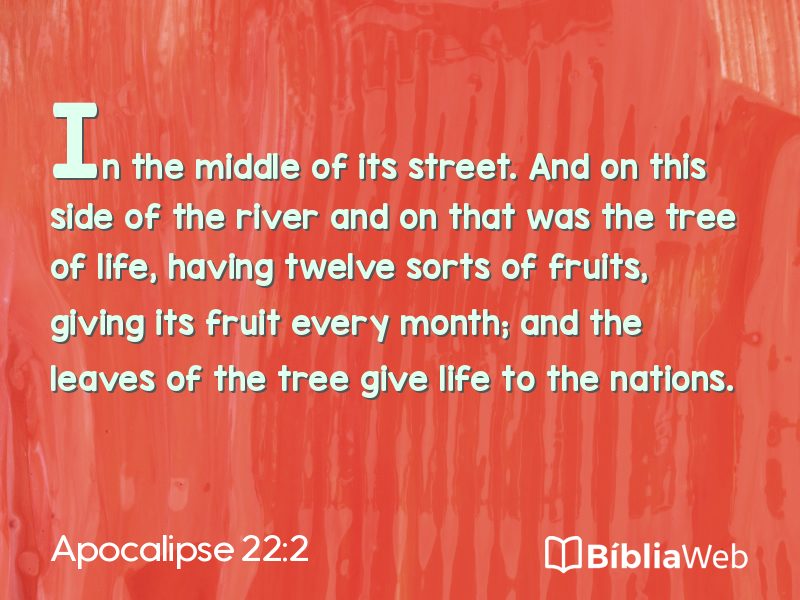 Apocalipse 22:2 em imagem para compartilhar