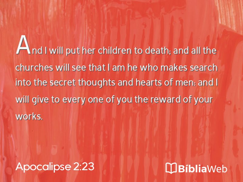 Apocalipse 2:23 em imagem para compartilhar
