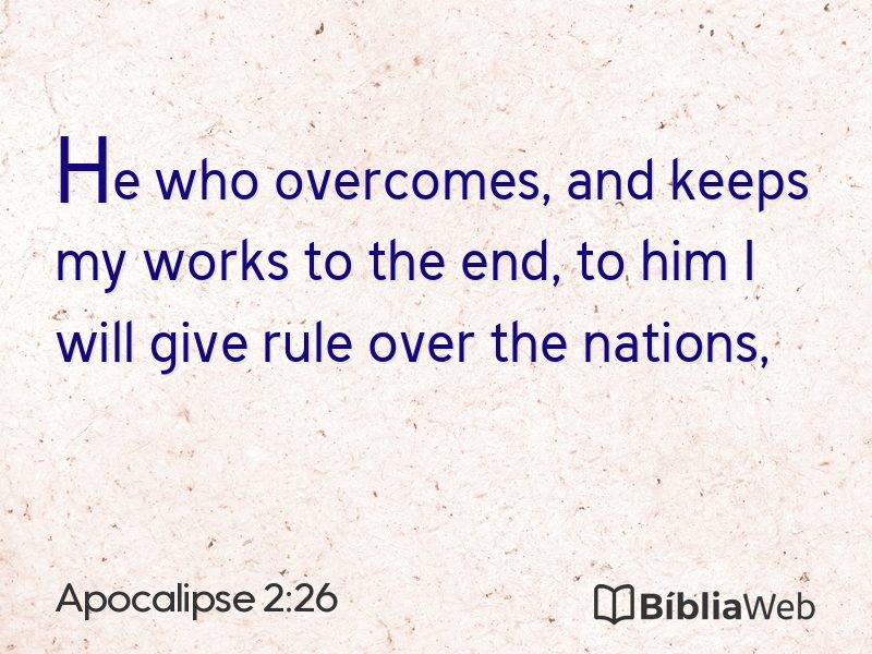 Apocalipse 2:26 em imagem para compartilhar