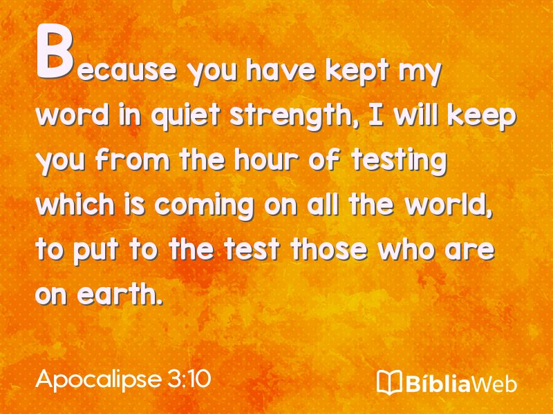 Apocalipse 3:10 em imagem para compartilhar