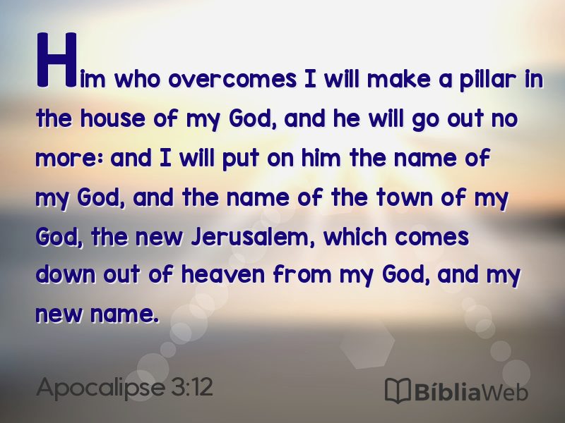 Apocalipse 3:12 em imagem para compartilhar