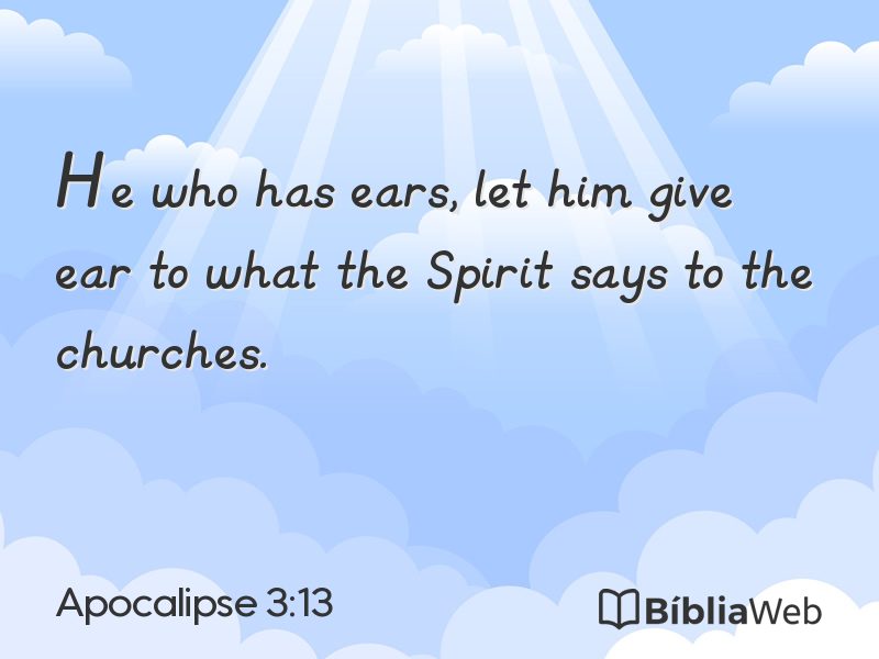 Apocalipse 3:13 em imagem para compartilhar
