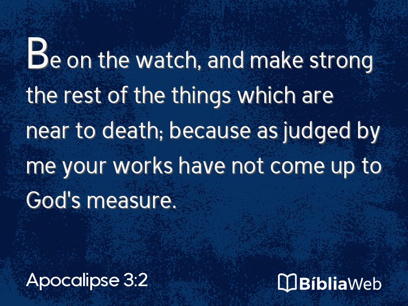 Apocalipse 3:2 em imagem para compartilhar