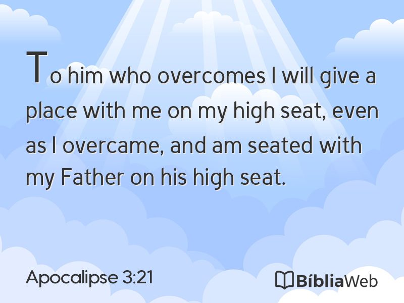 Apocalipse 3:21 em imagem para compartilhar