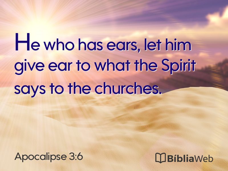 Apocalipse 3:6 em imagem para compartilhar
