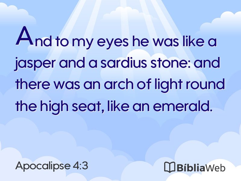 Apocalipse 4:3 em imagem para compartilhar