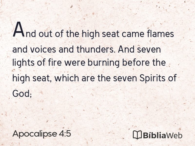 Apocalipse 4:5 em imagem para compartilhar