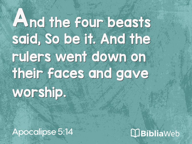 Apocalipse 5:14 em imagem para compartilhar