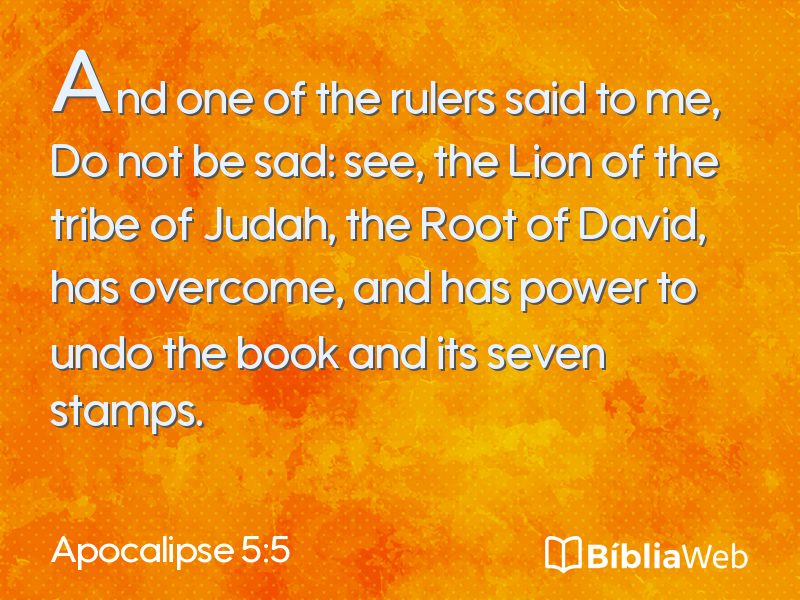 Apocalipse 5:5 em imagem para compartilhar