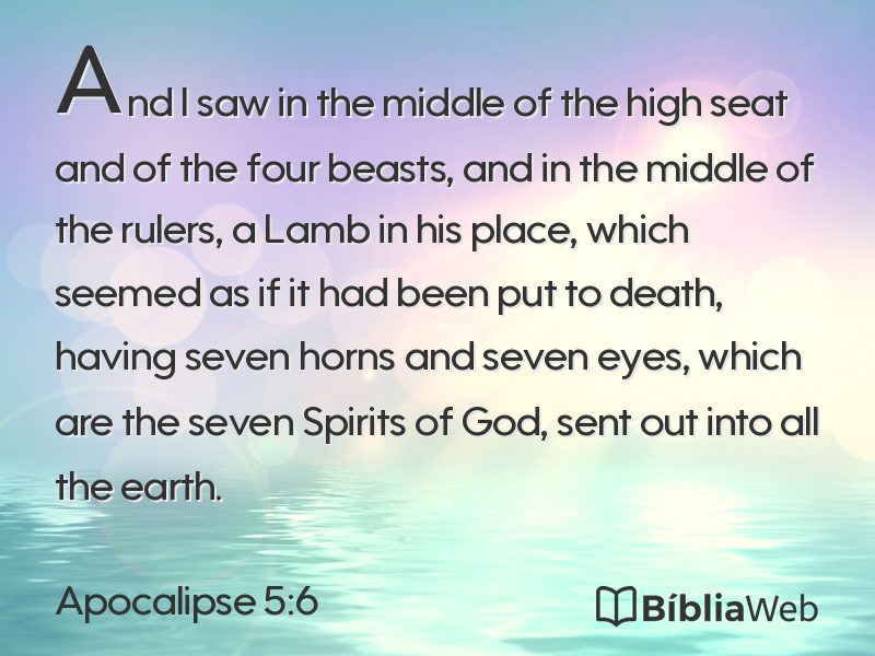 Apocalipse 5:6 em imagem para compartilhar