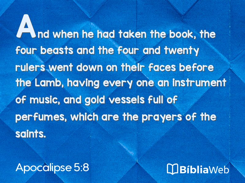 Apocalipse 5:8 em imagem para compartilhar
