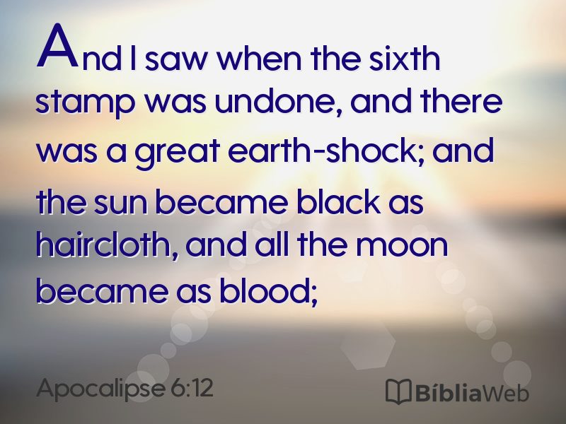 Apocalipse 6:12 em imagem para compartilhar