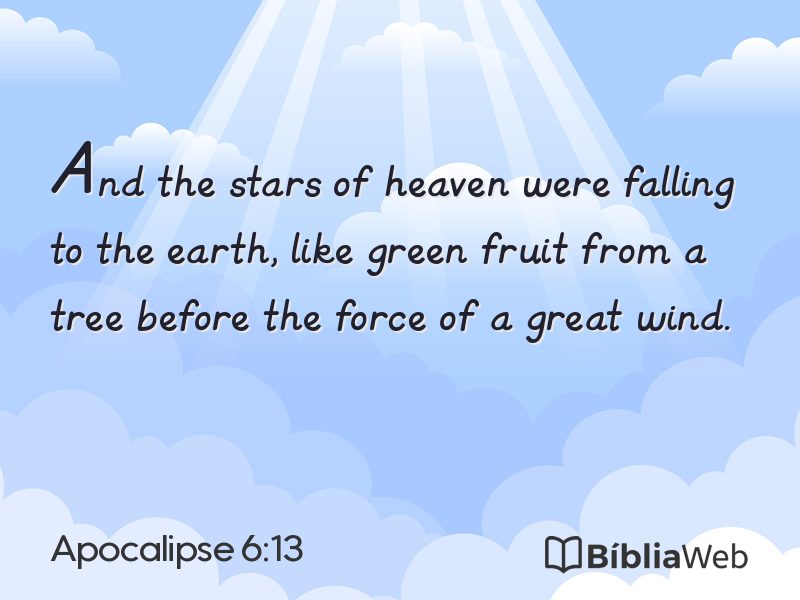 Apocalipse 6:13 em imagem para compartilhar
