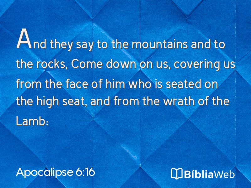 Apocalipse 6:16 em imagem para compartilhar