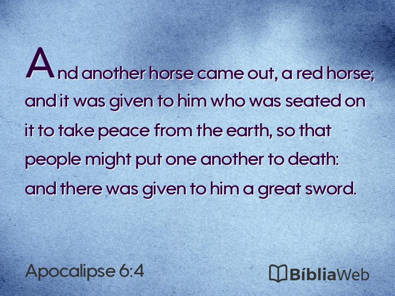 Apocalipse 6:4 em imagem para compartilhar