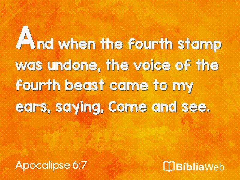 Apocalipse 6:7 em imagem para compartilhar