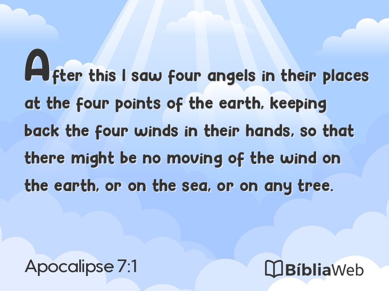 Apocalipse 7:1 em imagem para compartilhar