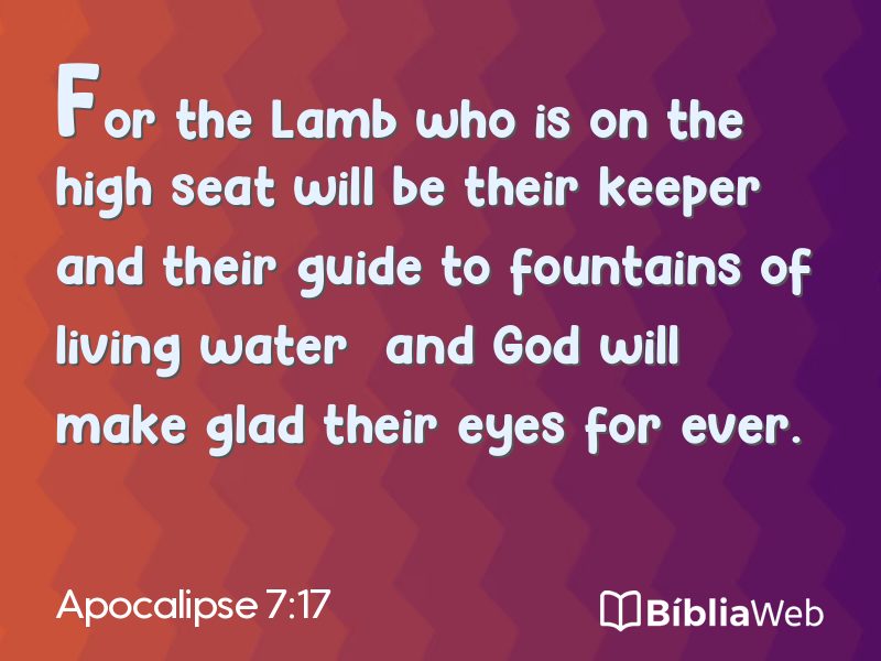 Apocalipse 7:17 em imagem para compartilhar