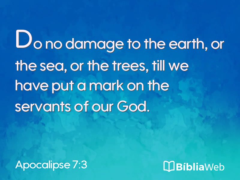 Apocalipse 7:3 em imagem para compartilhar