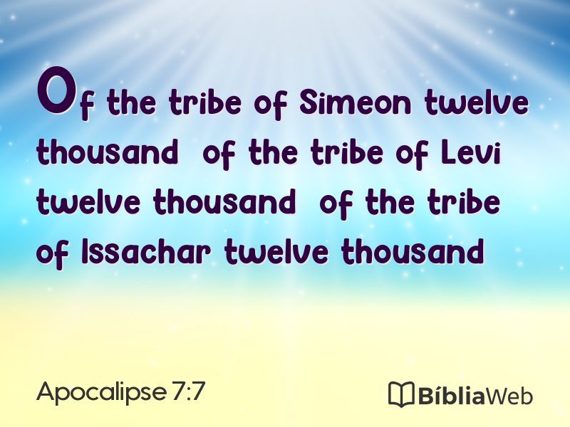 Apocalipse 7:7 em imagem para compartilhar