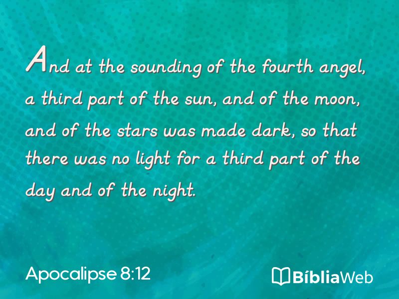 Apocalipse 8:12 em imagem para compartilhar
