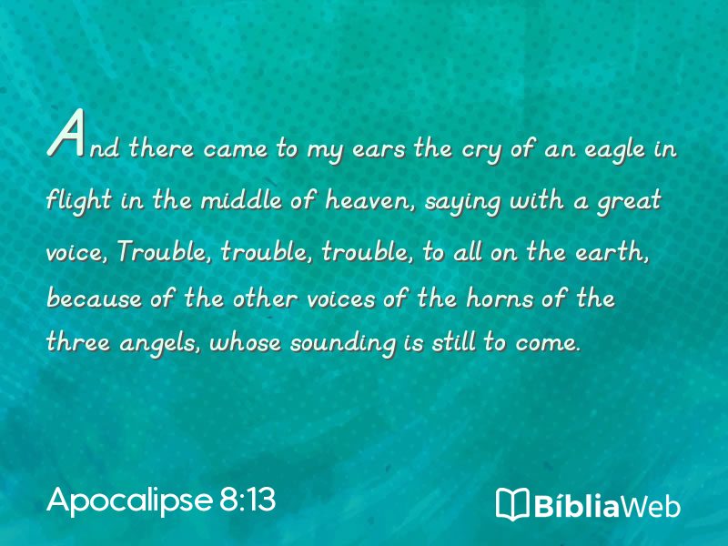 Apocalipse 8:13 em imagem para compartilhar