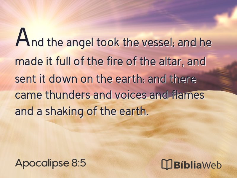 Apocalipse 8:5 em imagem para compartilhar