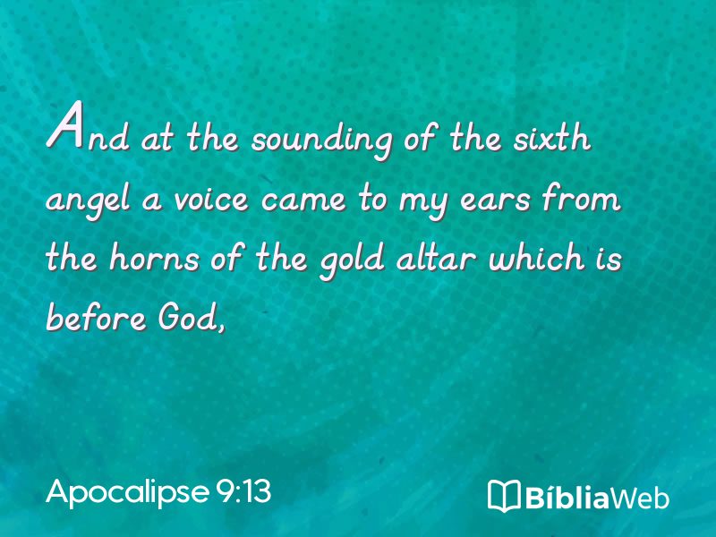 Apocalipse 9:13 em imagem para compartilhar
