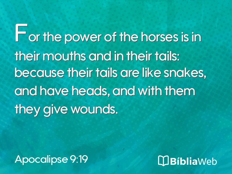 Apocalipse 9:19 em imagem para compartilhar