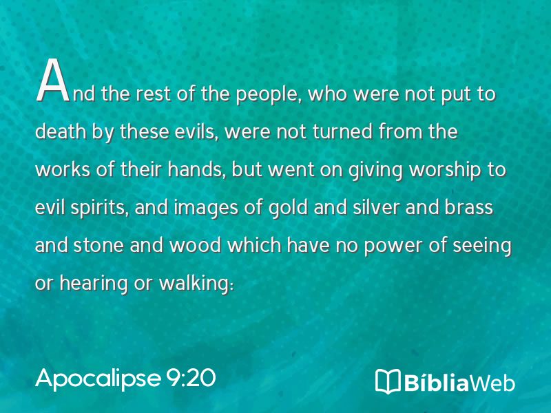 Apocalipse 9:20 em imagem para compartilhar