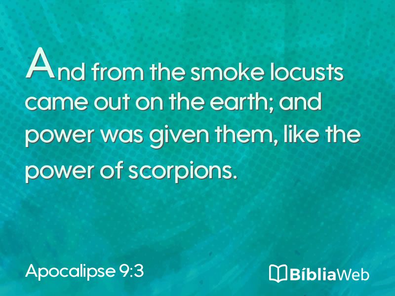 Apocalipse 9:3 em imagem para compartilhar