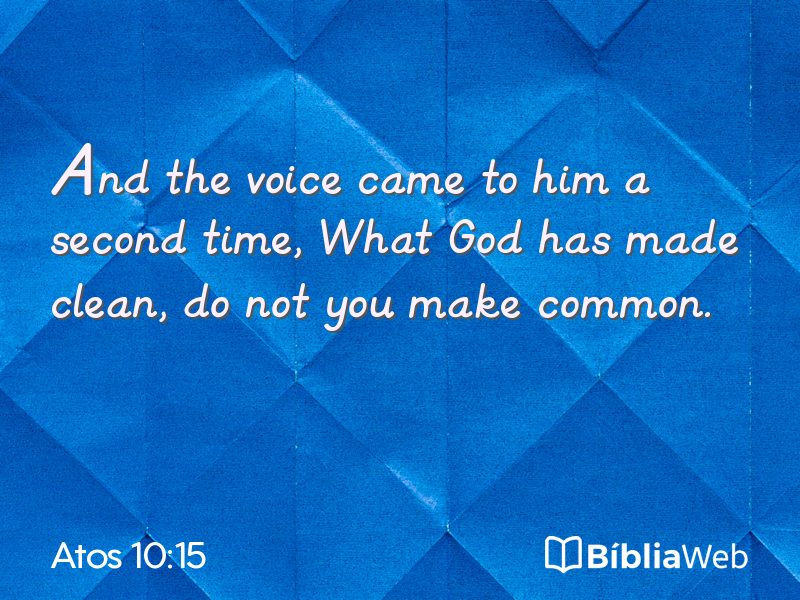 Atos 10:15 em imagem para compartilhar
