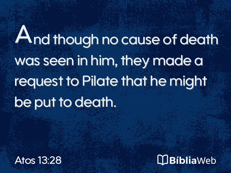 Atos 13:28 em imagem para compartilhar