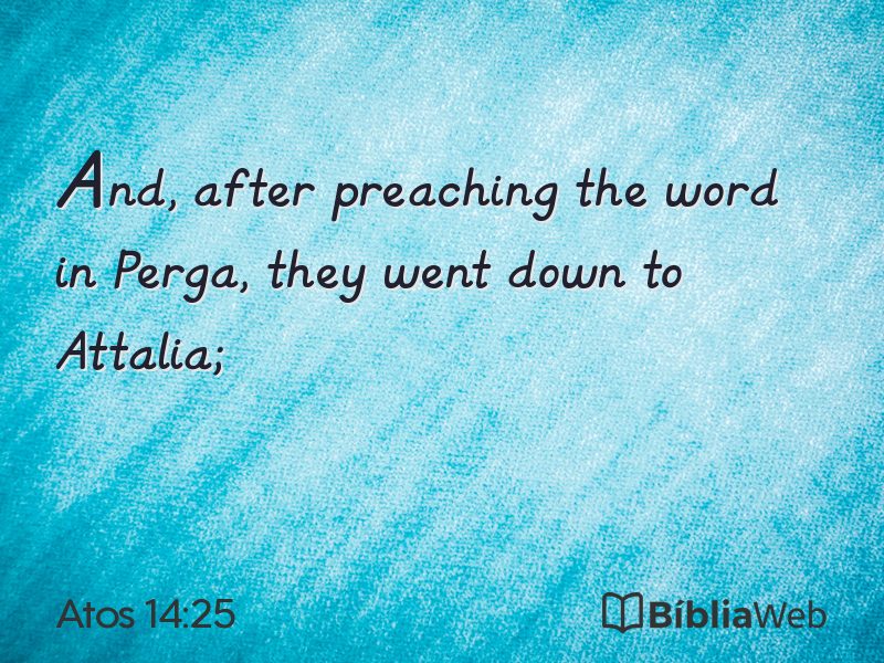 Atos 14:25 em imagem para compartilhar