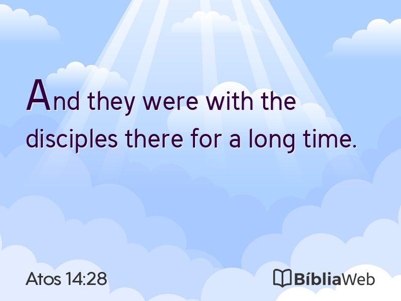 Atos 14:28 em imagem para compartilhar