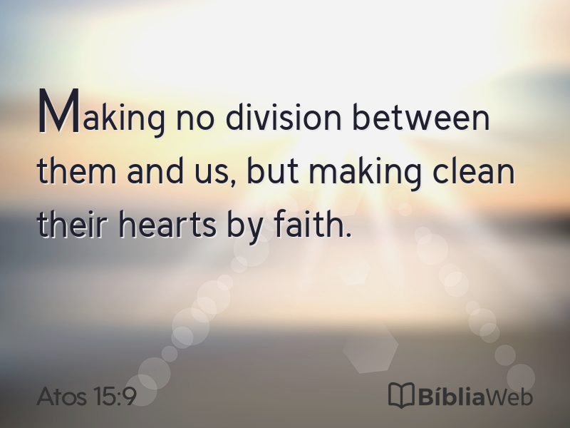 Atos 15:9 em imagem para compartilhar