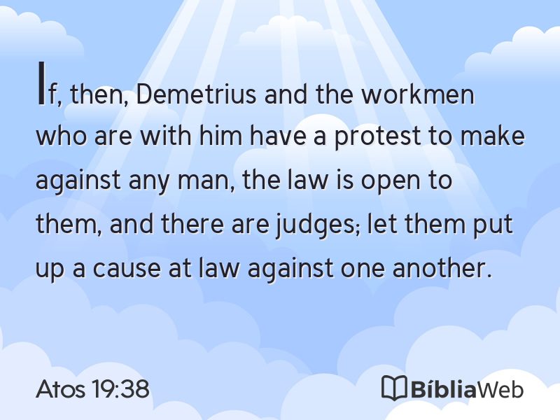 Atos 19:38 em imagem para compartilhar