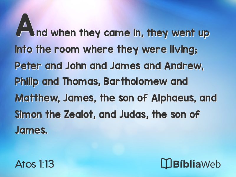 Atos 1:13 em imagem para compartilhar