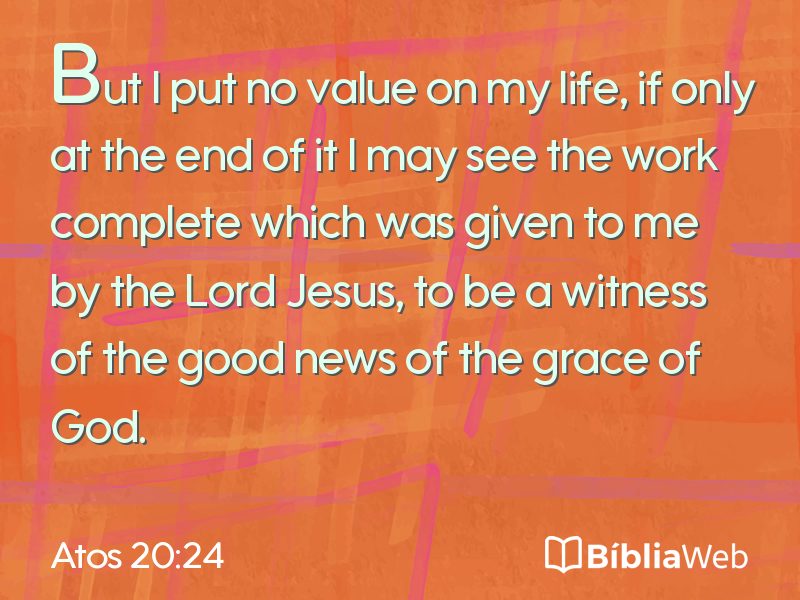 Atos 20:24 em imagem para compartilhar