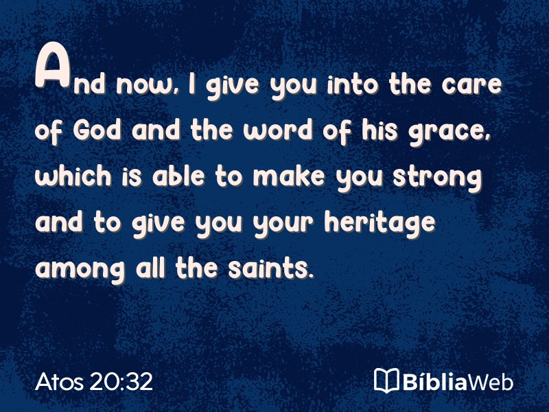 Atos 20:32 em imagem para compartilhar