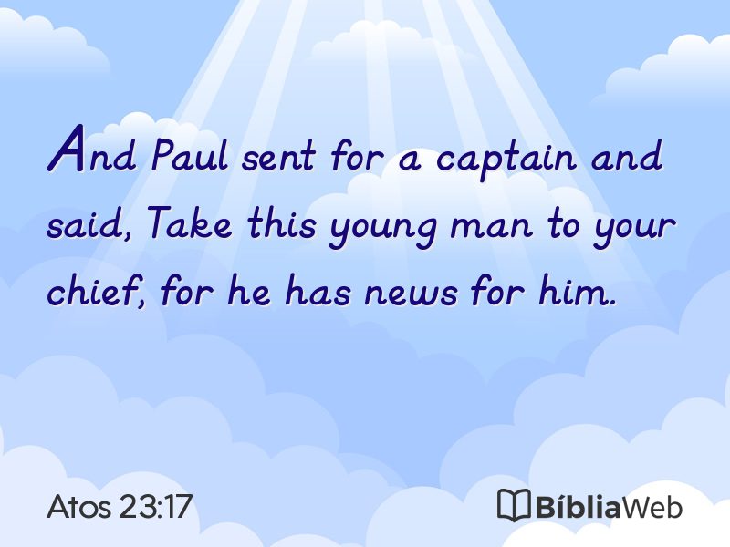 Atos 23:17 em imagem para compartilhar