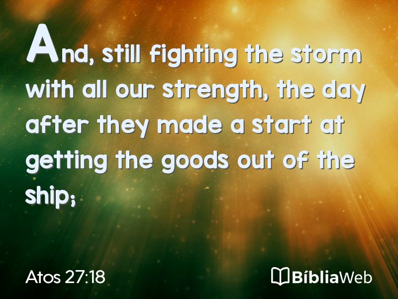 Atos 27:18 em imagem para compartilhar