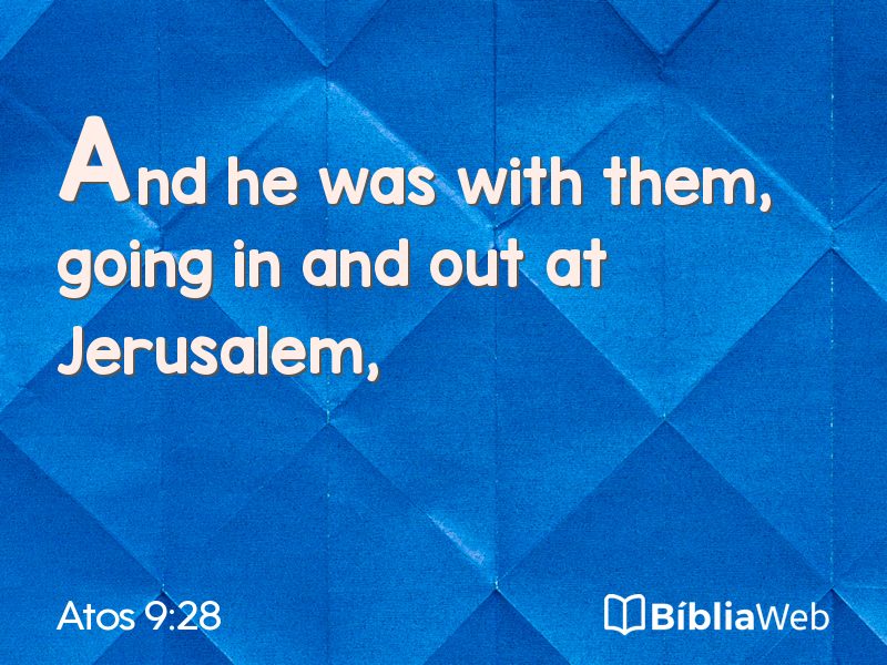 Atos 9:28 em imagem para compartilhar